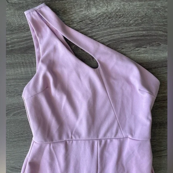 One- Shoulder Lilac Jumpsuit - Picture 8 of 10
